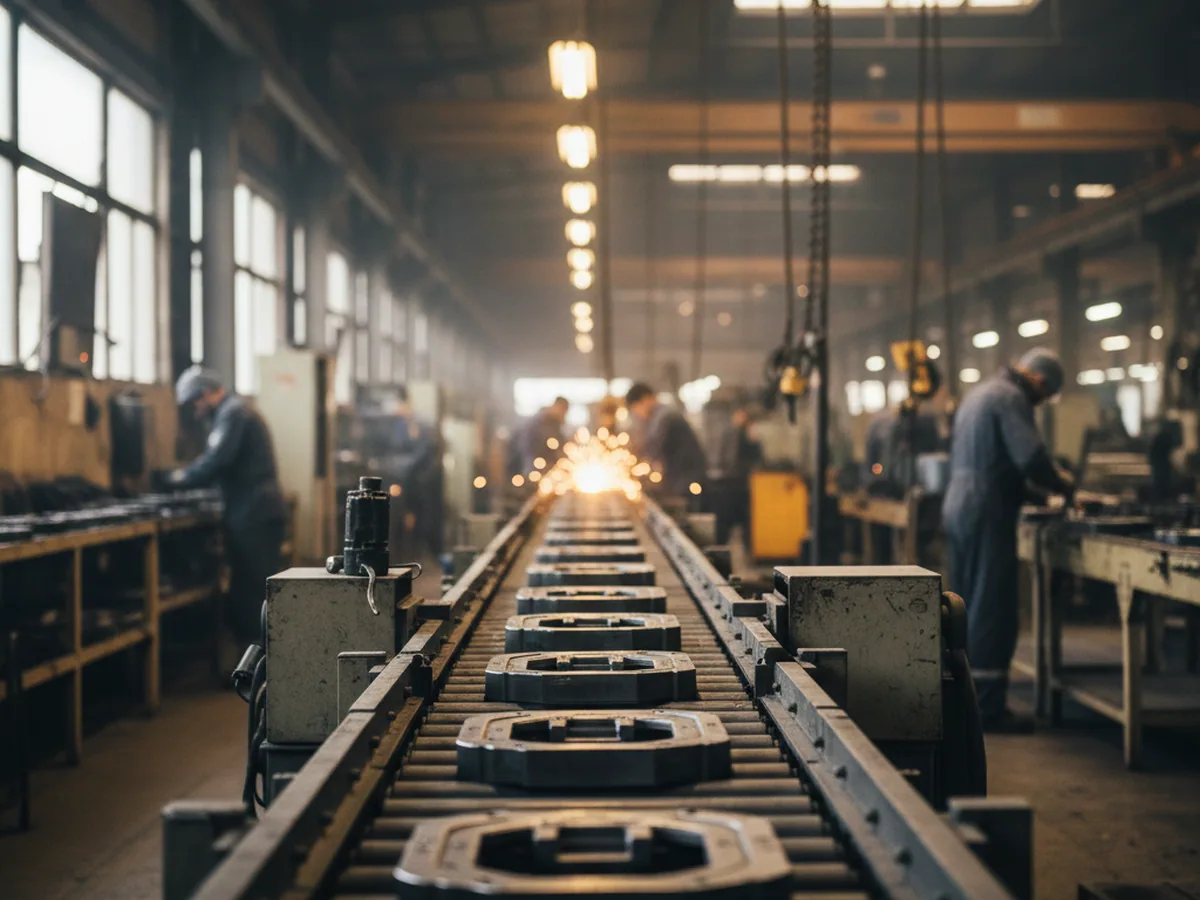 Despatch station where finished seats are crated at the seat manufacturing plant