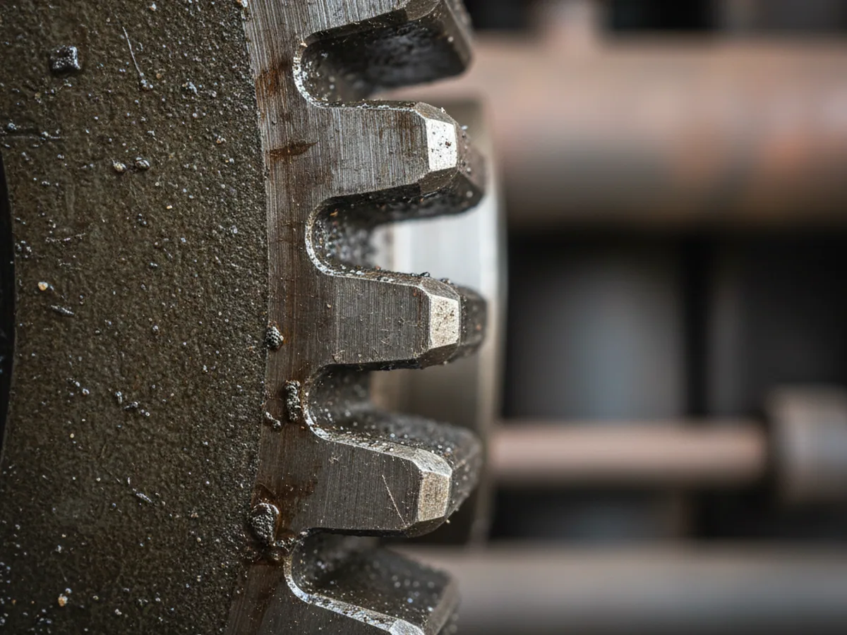 Vernier caliper measuring the mounting holes on a seat base plate at the plant