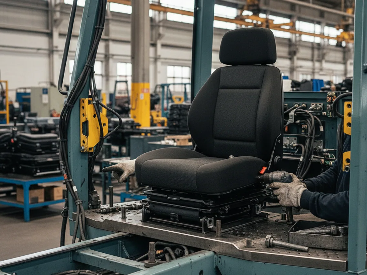 Approved sample on the fixture that repeats it through OEM seat manufacturing
