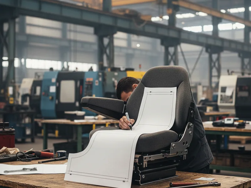 Seat drawing on the bench during a programme build