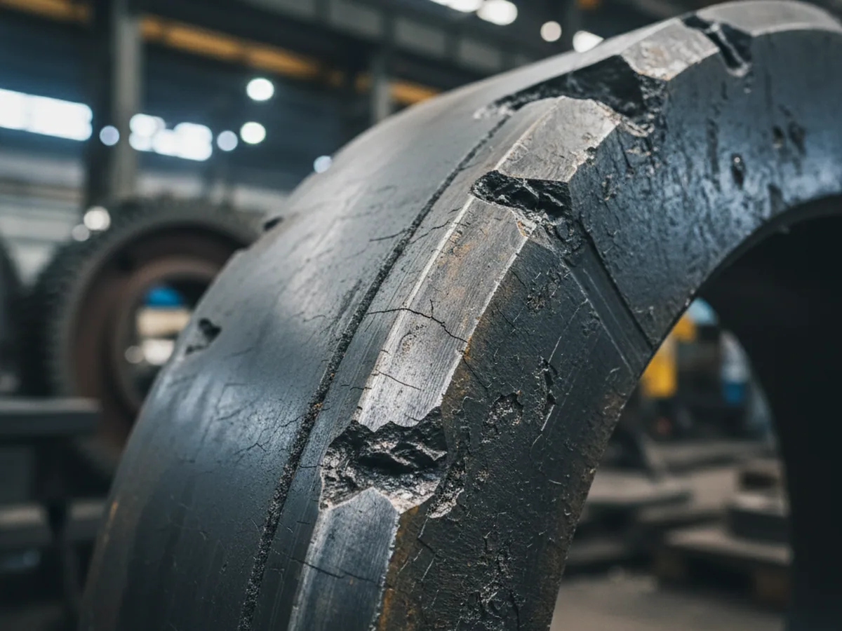 Coarse grit surface, the abrasive action creep wear reproduces