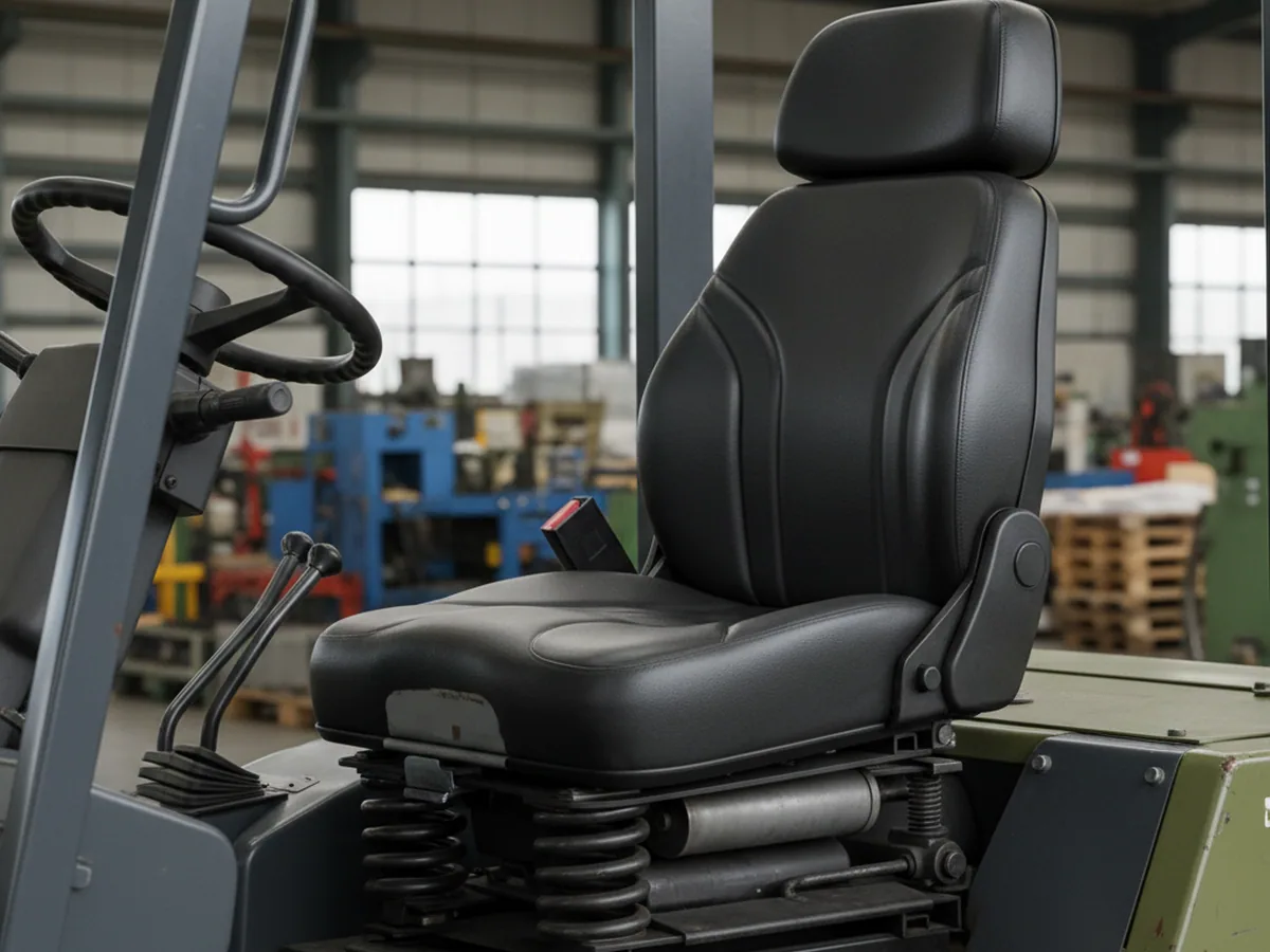 KL01 low-back mechanical forklift seat — cushion foam detail