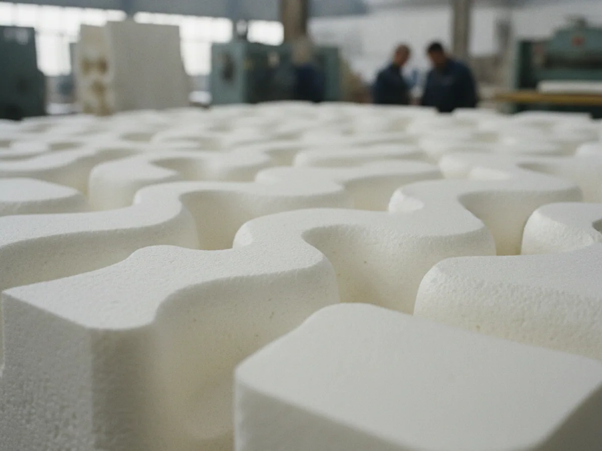 Pale moulded foam surface