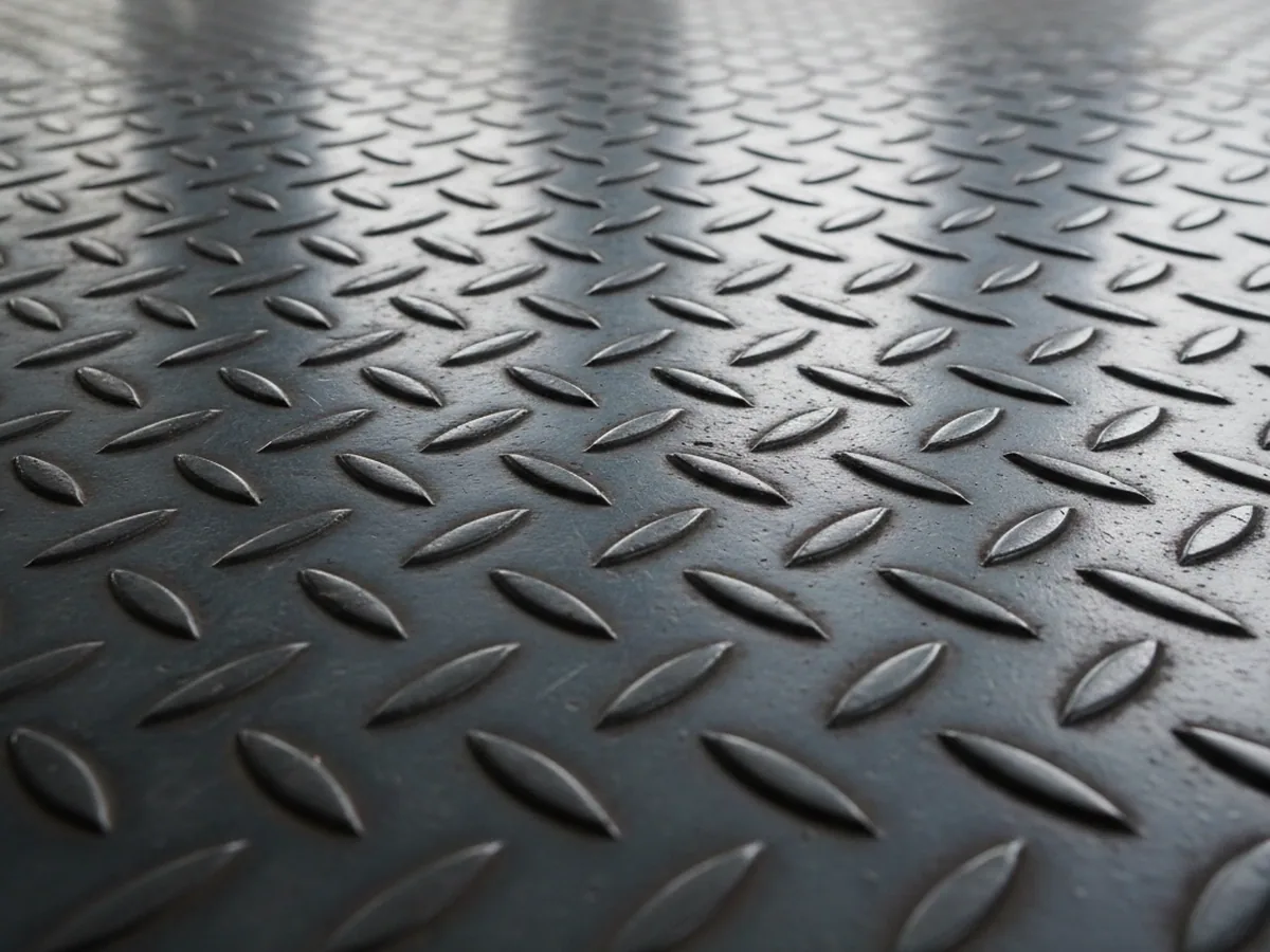 Patterned steel plate surface