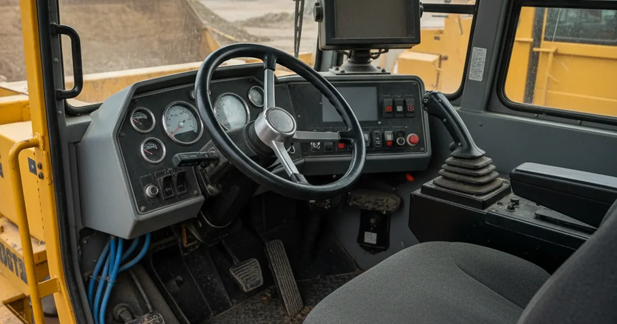 Forklift seat mounting pattern: bolt spacing measured on the seat base