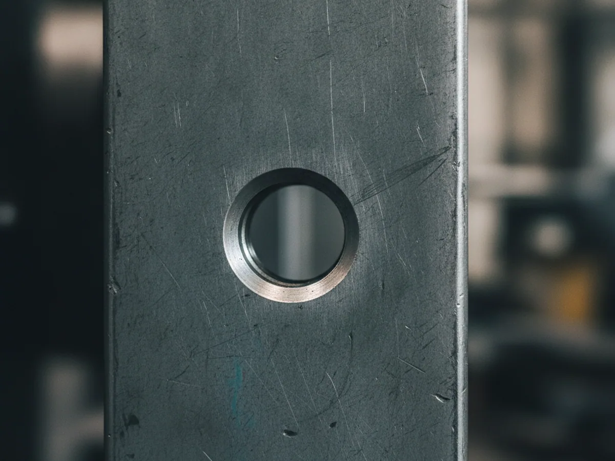Single countersunk hole and the edge around it — centre or edge, the datum a seat mounting pattern figure starts from