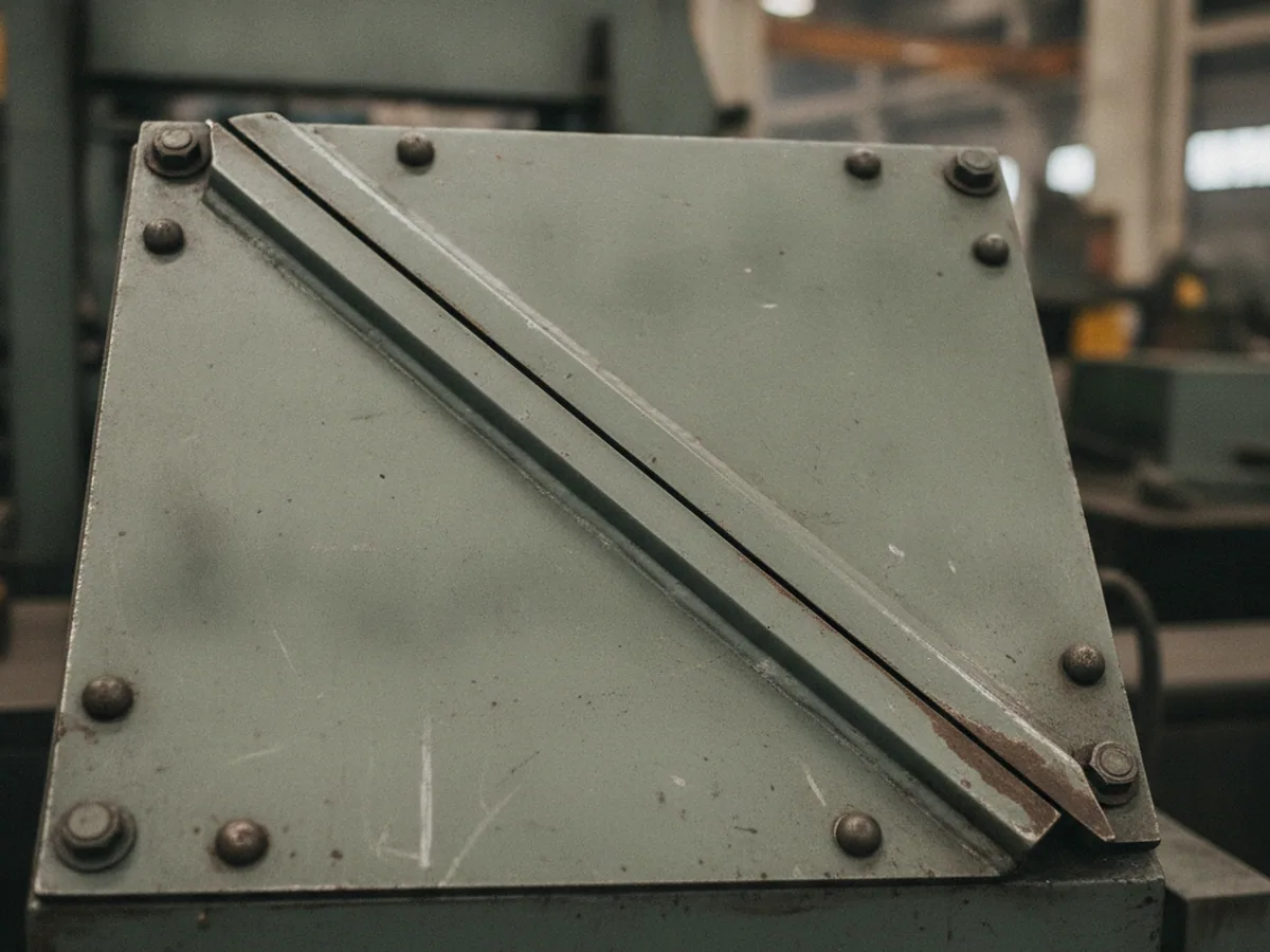 Grey-green cover panel with a seam and fixings