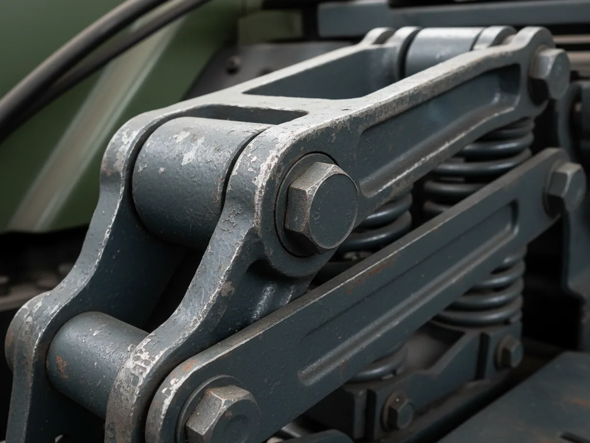 Mounting hardware for a mechanical suspension tractor seat