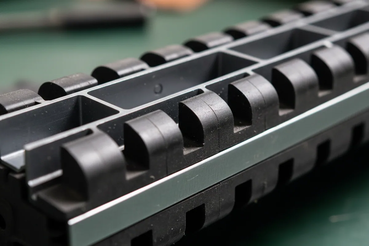 Extruded section used on a YY08 tractor seat before assembly